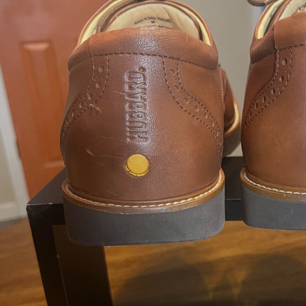 Samuel Hubbard Men's Brown Leather Tipping Point Wingtip Oxfords Size 12 - Picture 8 of 8